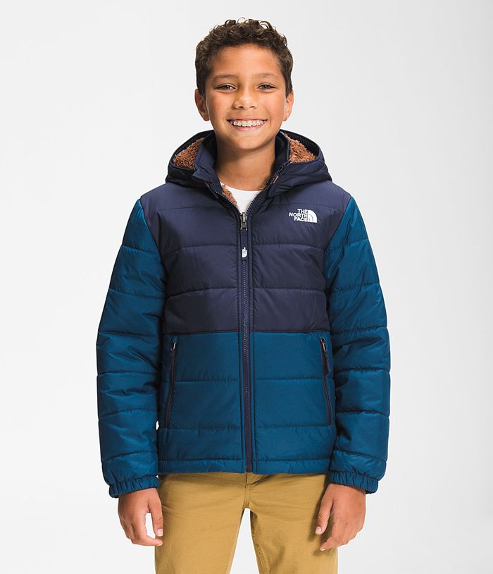 The North Face Jacket Reversible Mount Chimbo Full Zip Hooded Blue - Boys - Thailand CPWBQ-5630